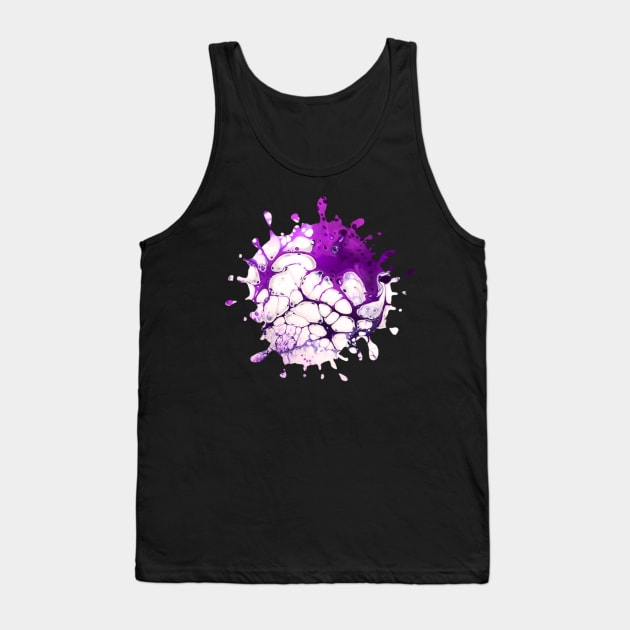 Lavender/Purple Acrylic Pour Painting Tank Top by Designs_by_KC